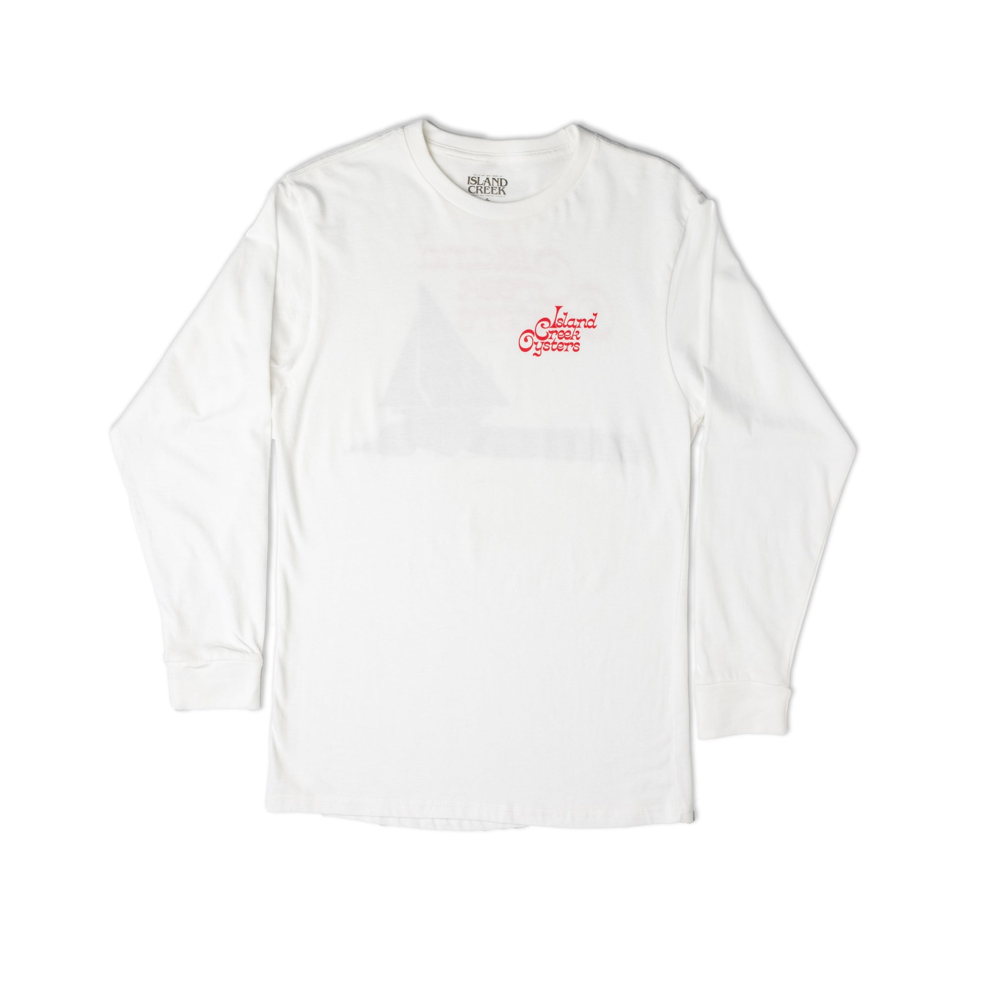 Island Creek White Sailing Long Sleeve Shirt