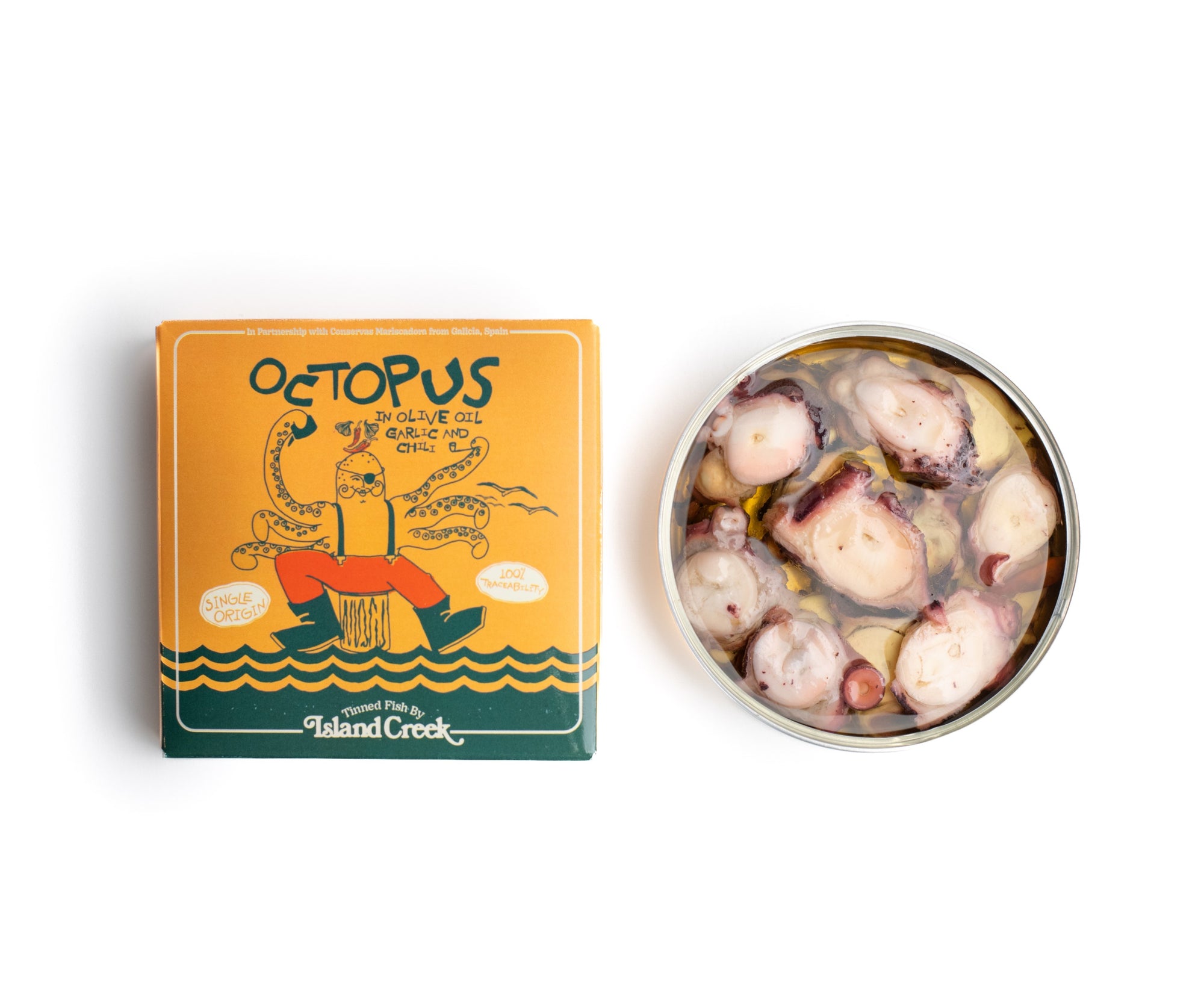 Island Creek Octopus in Oil, Garlic & Chili