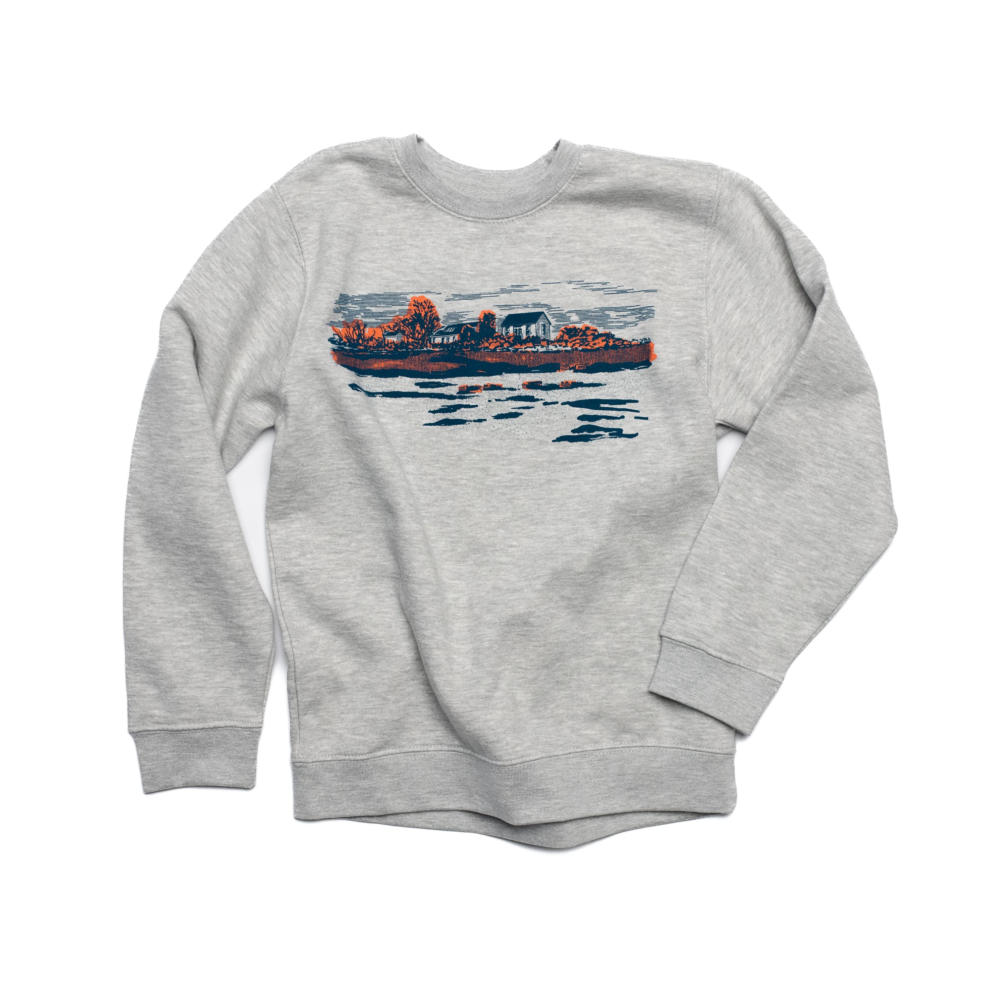 YOUTH Aunt Dotty Farm Gray Crewneck