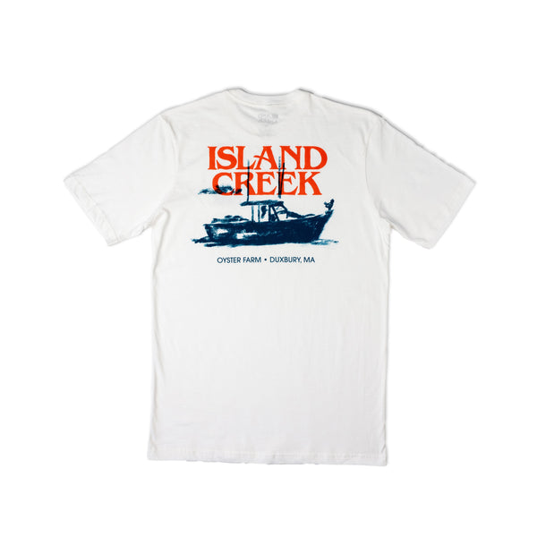 Island Creek White Lobster Boat T-Shirt - Island Creek Oysters