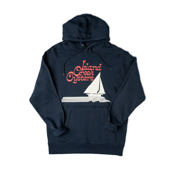 Island Creek Oysters Navy Sailing Hoodie - Island Creek Oysters