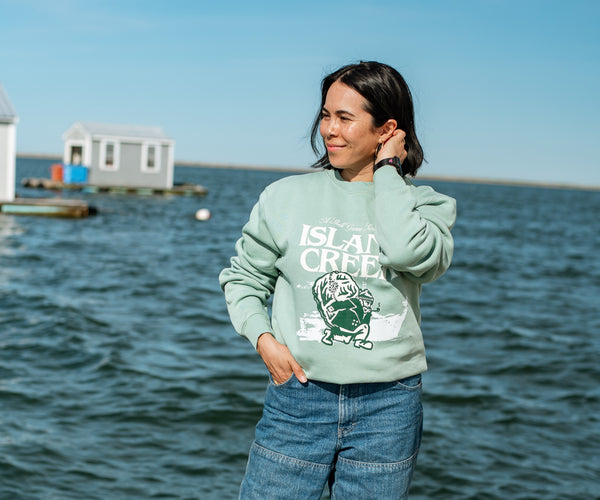Island Creek Keep Cold Seafoam Crewneck Sweatshirt - Island Creek