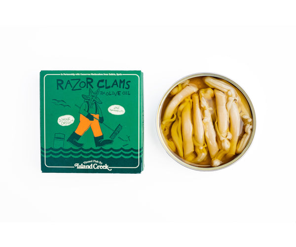 Island Creek Razor Clams in Oil - Island Creek Oysters | Buy