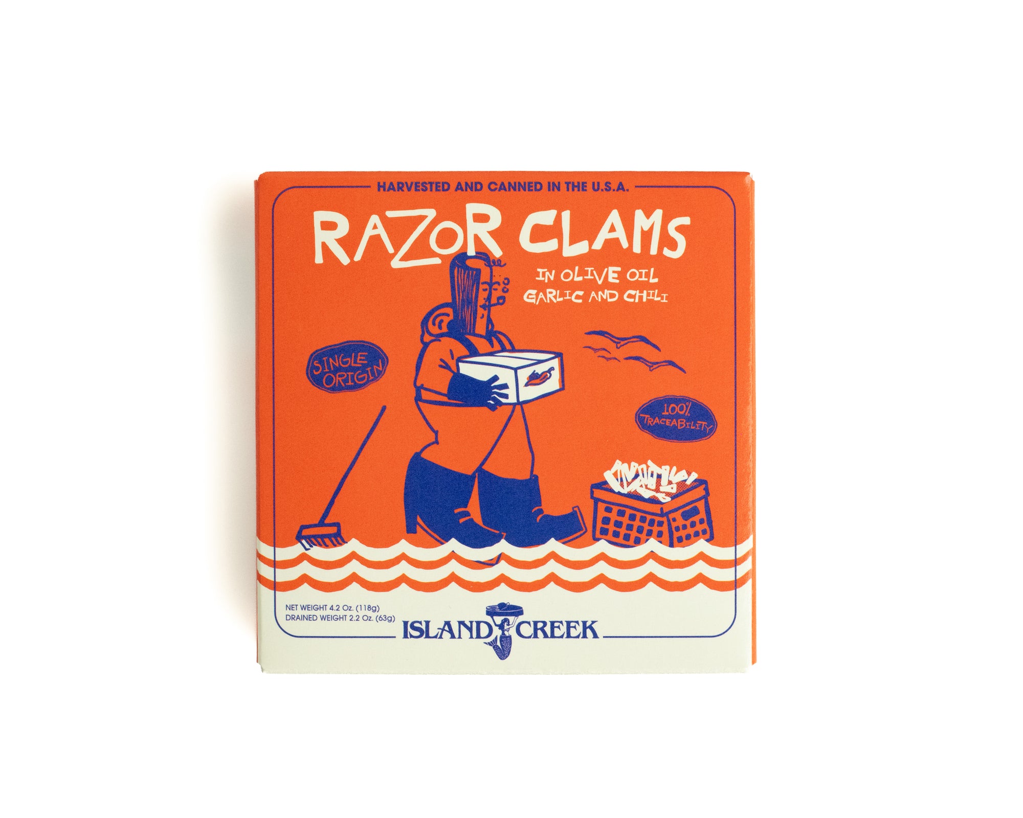 Island Creek Razor Clams in Olive Oil, Garlic, & Chili