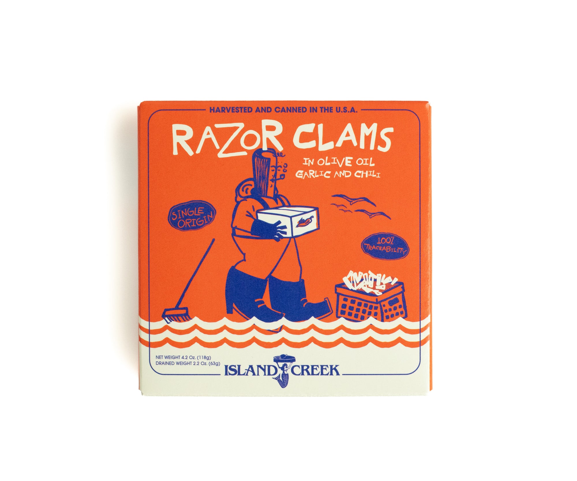 Island Creek Razor Clams in Olive Oil, Garlic, & Chili