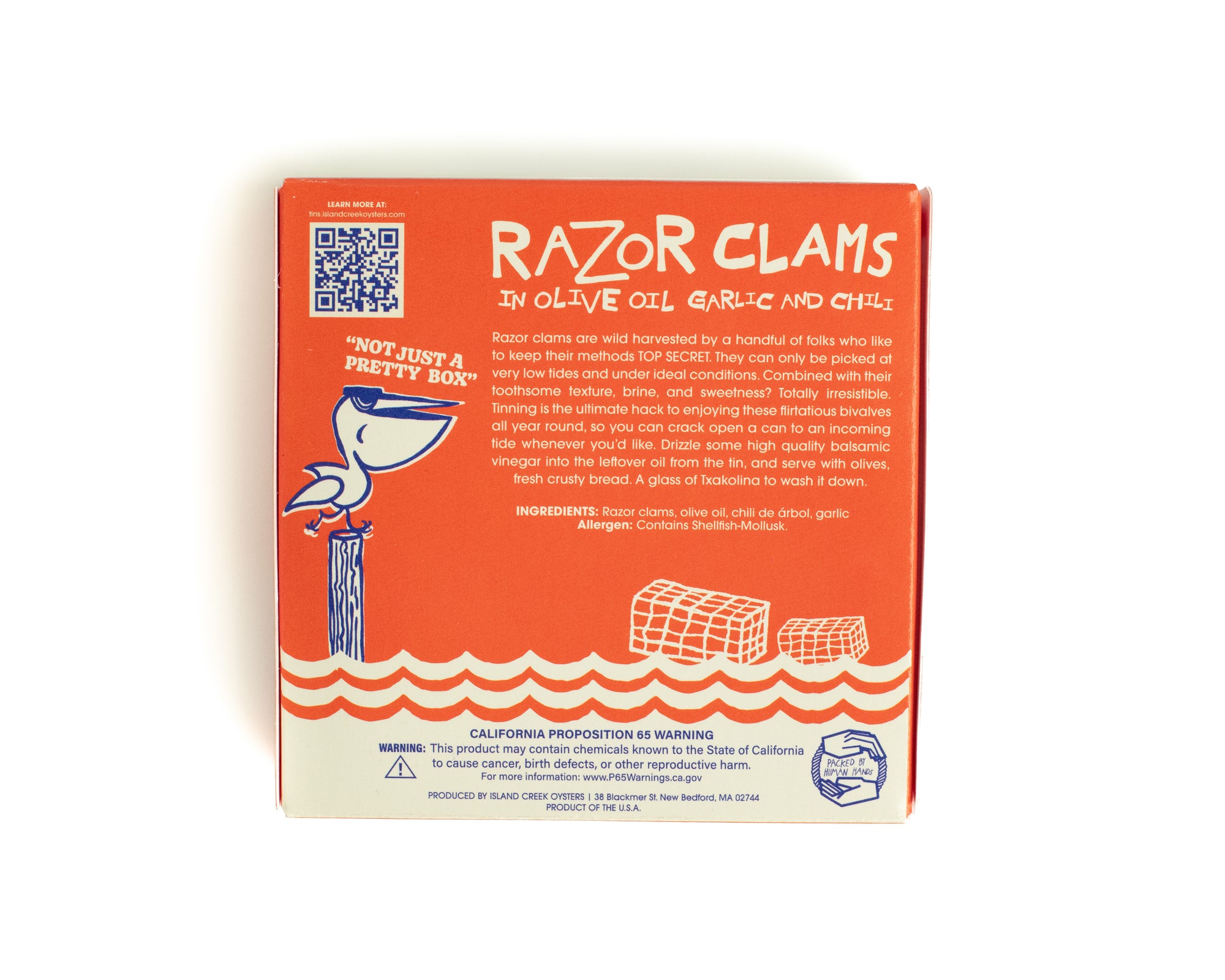 Island Creek Razor Clams in Olive Oil, Garlic, & Chili