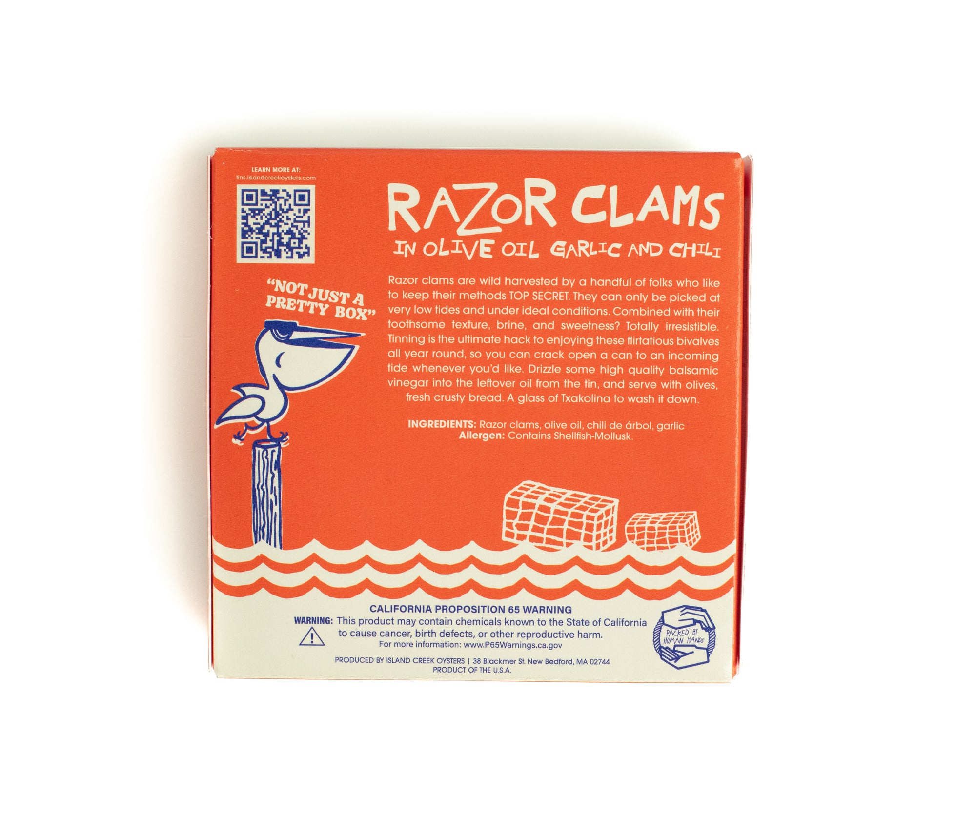 Island Creek Razor Clams in Olive Oil, Garlic, & Chili
