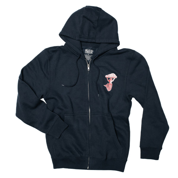 Island Creek Navy Shell Game Zip-Up Hoodie - Island Creek Oysters