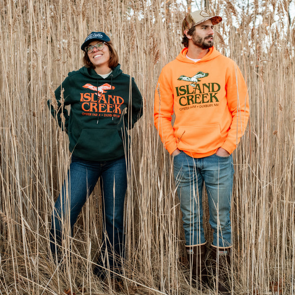 Island Creek Orange Osprey Logo Hoodie - Island Creek Oysters