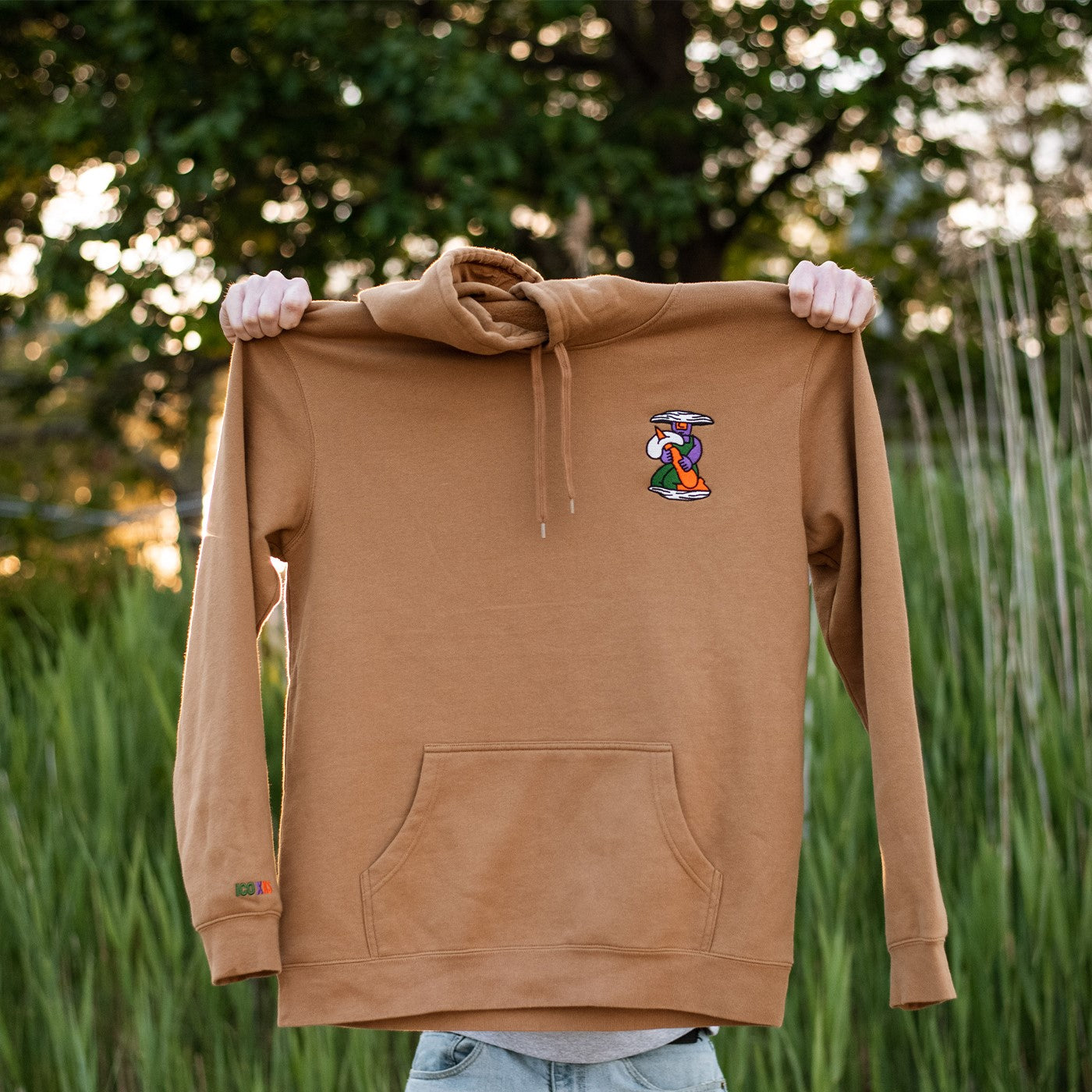 ICO x Keith Shore Camel Hoodie Extra Small