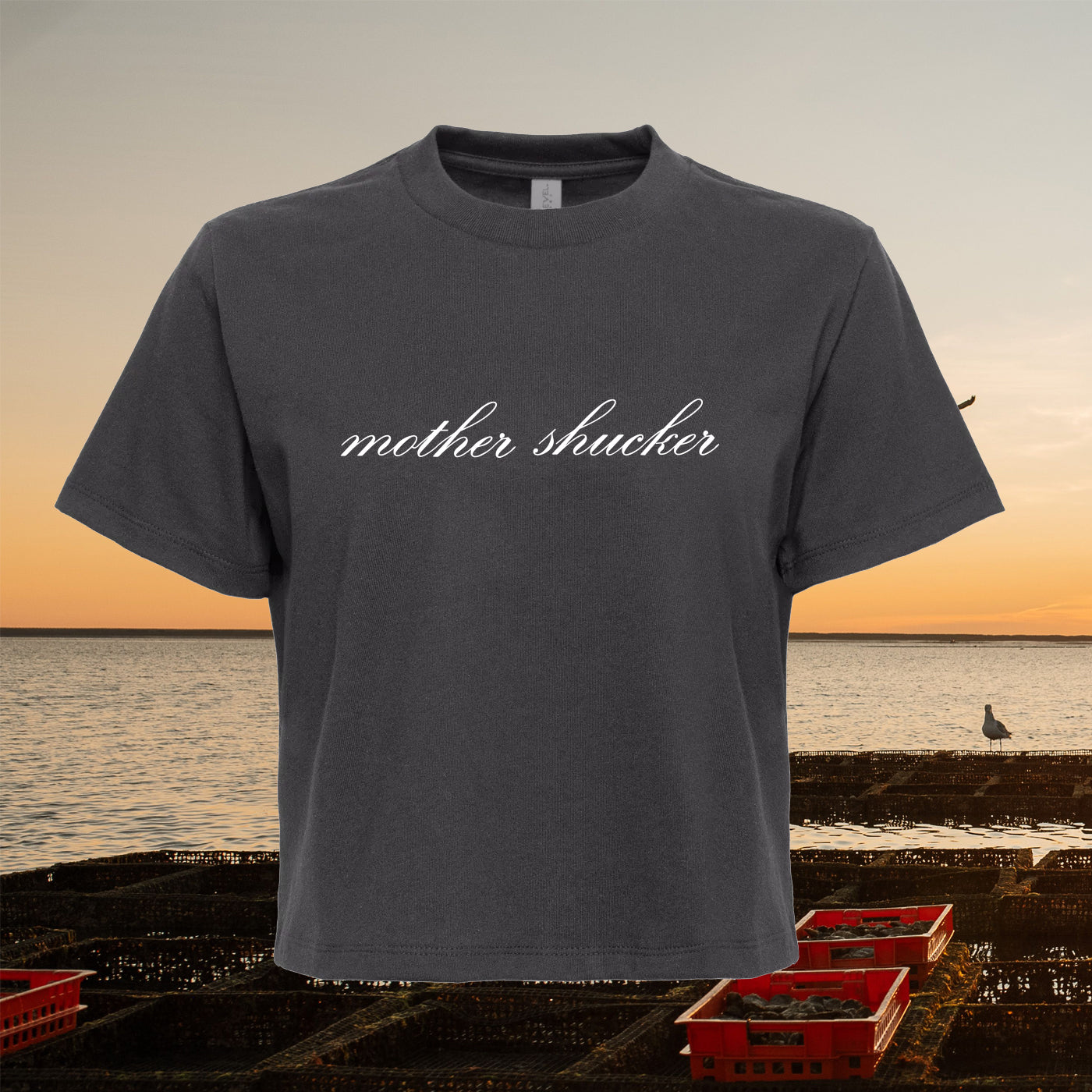Black Mother Shucker Cropped T-Shirt
