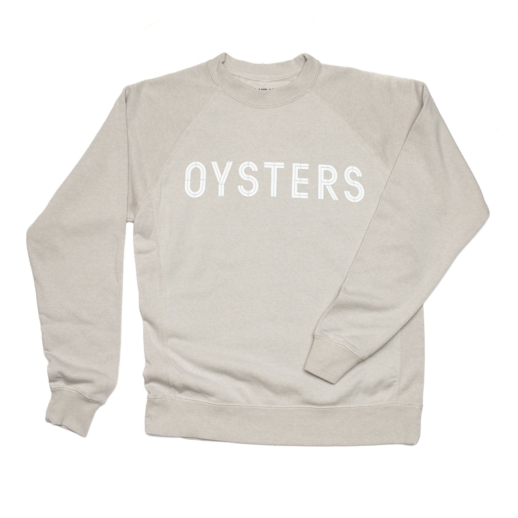 Oysters Stone/White Crewneck Sweatshirt